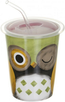 Стакан Funny Friends з трубочкою в подарунковій упаковці 680 мл. Fiora