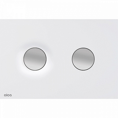 Кнопка керування Alca Plast для прихованих систем інсталяції, білий-мат/хром-мат