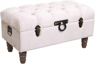 Скриня-пуф Shic B світло-сірий, 71,5х37х36,5 см велюр