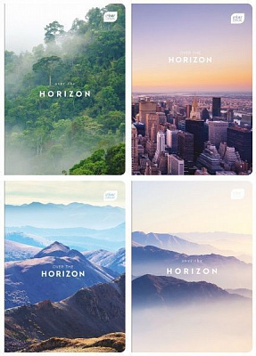 Зошит шкільний А5 60 арк. клітинка Shades Of The Nature в асортименті InterDRUK