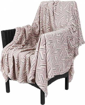 Плед Frannel Metrix 160x200 см голубой La Nuit 