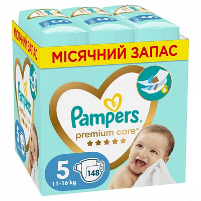 Підгузки Pampers Premium Care 5 11-16 кг 148 шт.