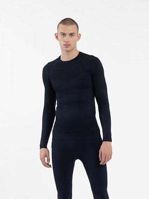 Футболка з довгим рукавом 4F SEAMLESS UNDERWEAR M103 4FAW23USEAM103-31S р.XXL-XXXL синій
