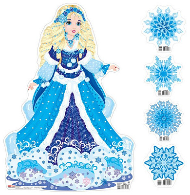 Набір новорічних прикрас Ranok Creative дівчина-зима + сніжинки 429581