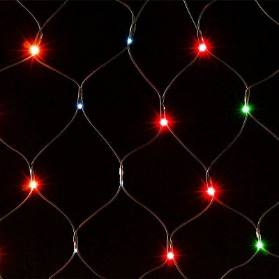 Электрогирлянда-сетка внутренняя 200 ламп 2,4м разноцветная TWNT200C-M 