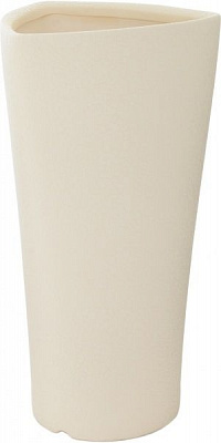 Кашпо керамическое Ориана-Запорожкерамика Цилиндр №1 шелк бежевый треугольный 17л бежевый (043-1-013) 