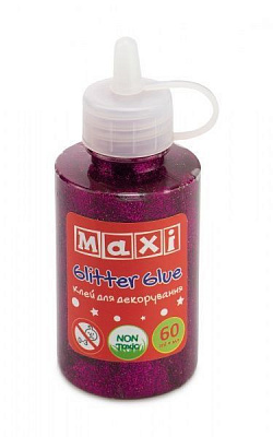 Клей для декорирования с блестками металлик Maxi, 60 мл, розовый