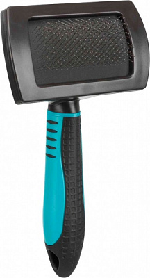 Пуходерка-щітка Trixie для собак м’яка пластикова 10x17 см (24132)