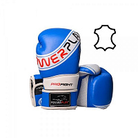 Боксерские перчатки PowerPlay р. 12 3023A синий с белыми вставками