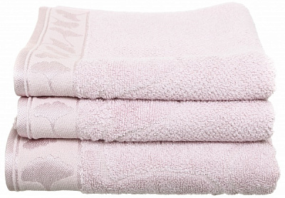 Рушник махровий Ginko 70x140 см пудровий Texpol