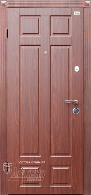 Двері вхідні Abwehr АП2-175 (V) 096П (ТО) Kale2 горіх темний 2050x960мм праві