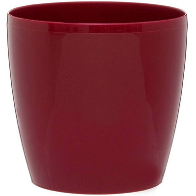 Горщик пластиковий Lamela Магнолія круглий 1,6л бордовий (200)
