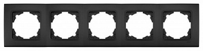 Рамка пятиместная Viko Linnera Life горизонтальная черная ночь