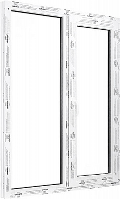 Окно двухстворчатое поворотное-откидное ALMplast 1310х1410 мм