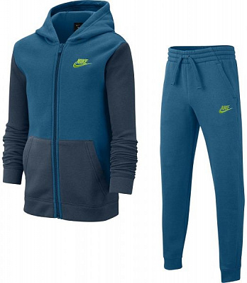 Спортивный костюм Nike B NSW CORE BF TRK SUIT BV3634-301 р. L голубой