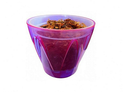 Горщик для орхідей Аркада з орхідейним субстратом круглий рожевий