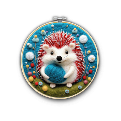 Набір для валяння картини з вовни Тепло в лапках Brushme