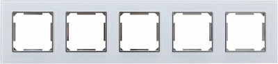 Рамка HausMark Alta 5-на горизонтальна білий SNG-FRG,SQ20G5-WH