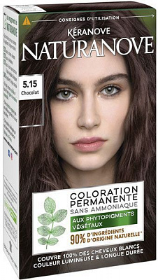 Краска для волос Eugene Perma Keranove Naturanove 5.15 светлый шатен пепельный красное дерево 145 мл