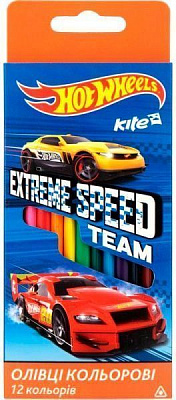 Карандаши цветные 12 шт. Hot Wheels HW17-053 KITE