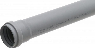 Труба з розтрубом ПВХ 1,8х50х1000 мм