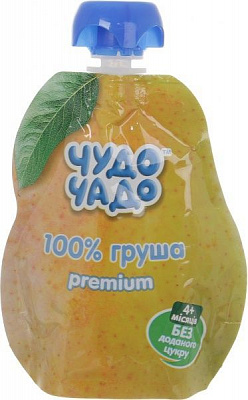 Пюре Чудо-Чадо из груш без сахара пауч 90 г 