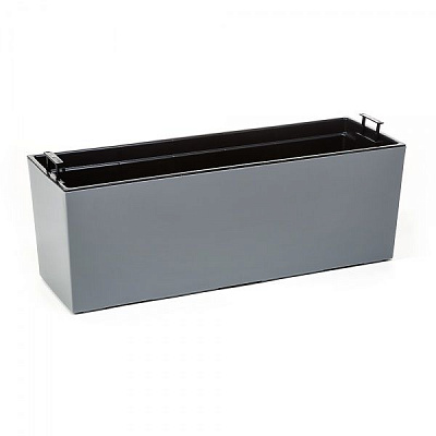 Горщик пластиковий Ламела Бегонія круглий 3,9 л сірий