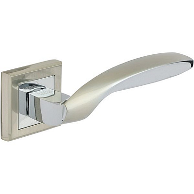 Ручка на розетці MVM Z-1325 матовий нікель/полірований хром