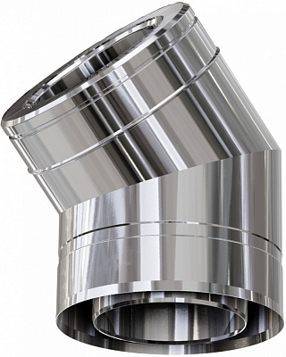 Коліно термо 1 мм нерж/нерж Ф150/220 мм 45° Versia-Lux