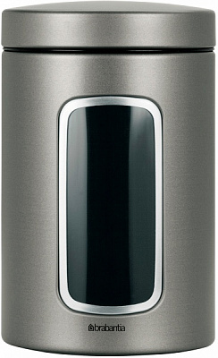 Банка з кришкою Window Canister 1,4 л платина Brabantia