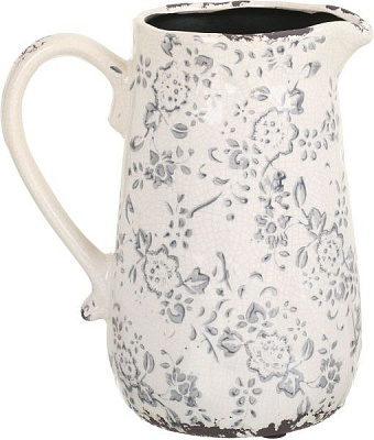 Кашпо керамическое кувшин Прованс фигурный (H077-183-2) серый 