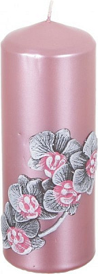 Свеча декоративная Орхидея d=7 см, h=18 см, белая Pako-If