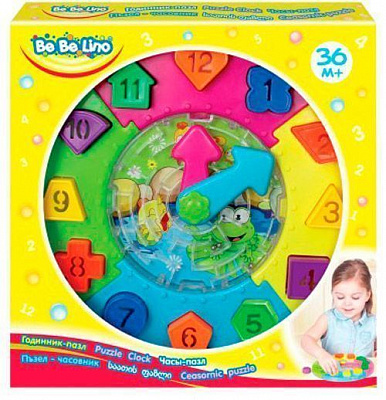 Ігровий набір Bebelino Годинник-пазл з лабіринтом і сортером 2