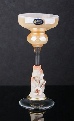 Ваза S.400 медовая 10х25 см White cristal