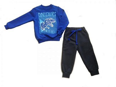 Спортивний костюм Маленькие люди р.110 синій електрик із сірим