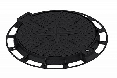 Люк канализационный Standartpark 800 мм 35258-25М чугунный модернизированный с замком черный