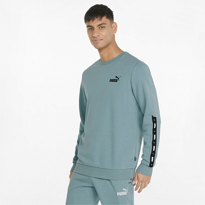 Свитшот Puma ESS+ Tape Crew 84738450 р. L зеленый