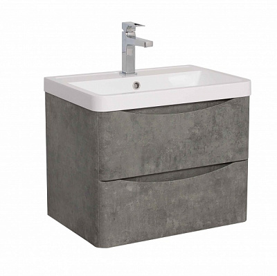 Тумба подвесная Aqua Rodos Vista серый мрамор с умывальником Ваr 60 см