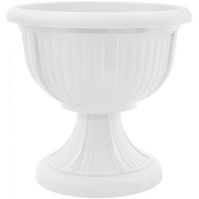 Вазон пластиковий Алеана Леон круглий 1,8л білий (114004)