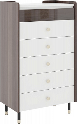 Комод 6Ш Ліберті дуб борас/попелястий