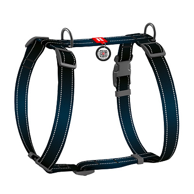 Шлейка анатомічна Waudog Nylon Mono L Ш25 мм А50-90 см /В60-100 см чорна