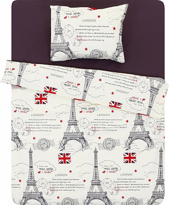 Комплект постельного белья 1.5 INTERNATIONAL мультиколор