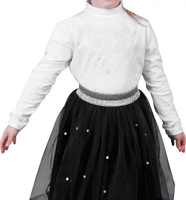 Гольф DaNa-kids Стразы р.104 белый 156016 