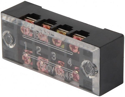 Колодка клеммная защищенная E.NEXT e.tc.protect.15.4 15А 4 полюса черный 