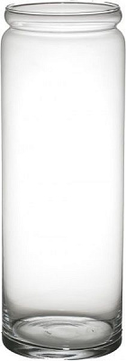 Ваза скляна прозора 12,5х35,5 см