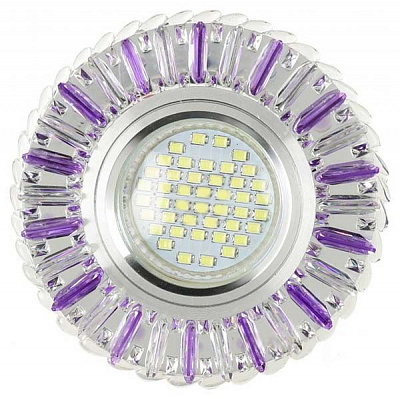 Світильник точковий LightMaster з LED-підсвічуванням GU5.3 4000 К прозорий CL7085 бузковий