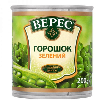 Зелений горошок Верес 200 г