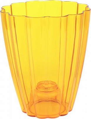 Кашпо для орхидей Ромашка фигурный 1,5л оранжевый 