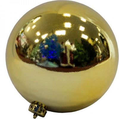 Куля пластикова Девілон d150 однотонна глянцева золото