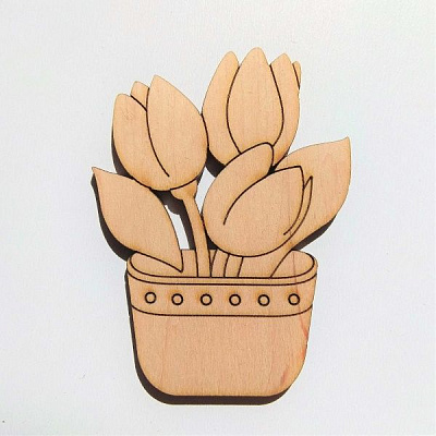 Заготовка Тюльпаны 4D 18 Фанера 